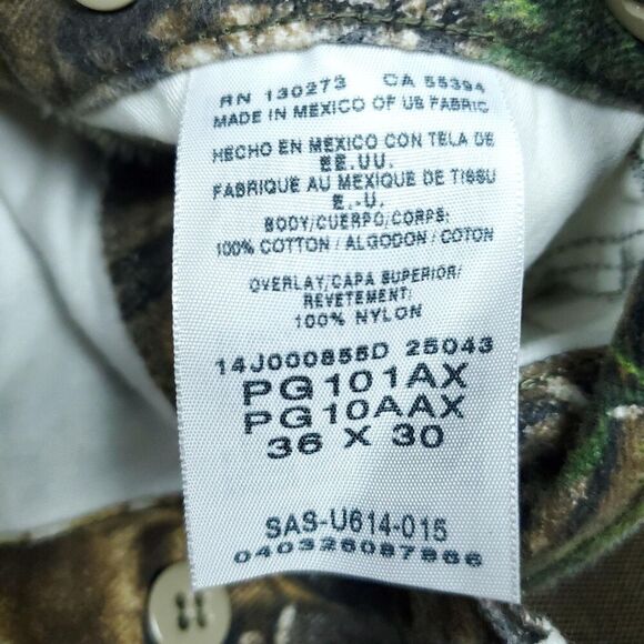 Wrangler ProGear Pants Mens 36x30 Brown Camo Realtree Nylon Reinforced Hunting - Picture 3 of 15